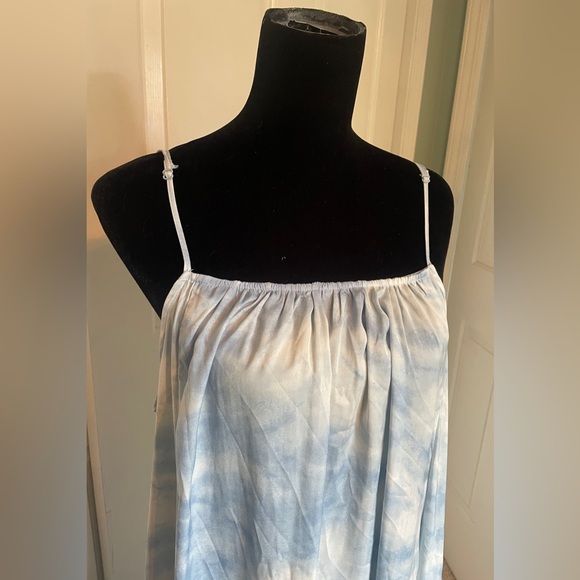 NWT Free People Full On Maxi Slip Dress in Sea Combo - Medium - Picture 4 of 7